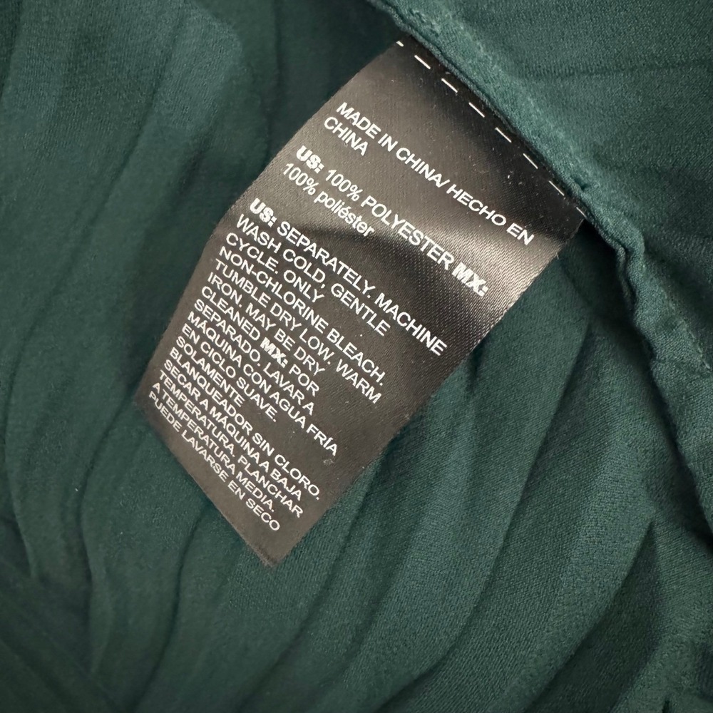 Chicos Emerald Green Chevron Pleated Open Front Cardigan Topper Size 2 Large - Picture 5 of 8